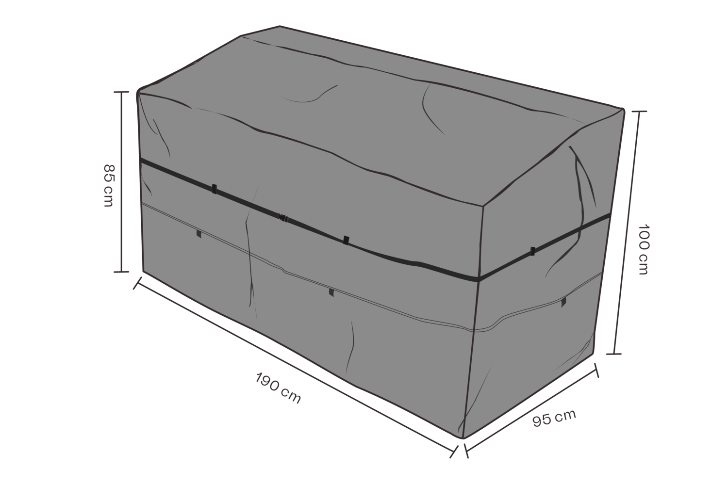 Møbelovertræk positionslænestol Black-Breathable