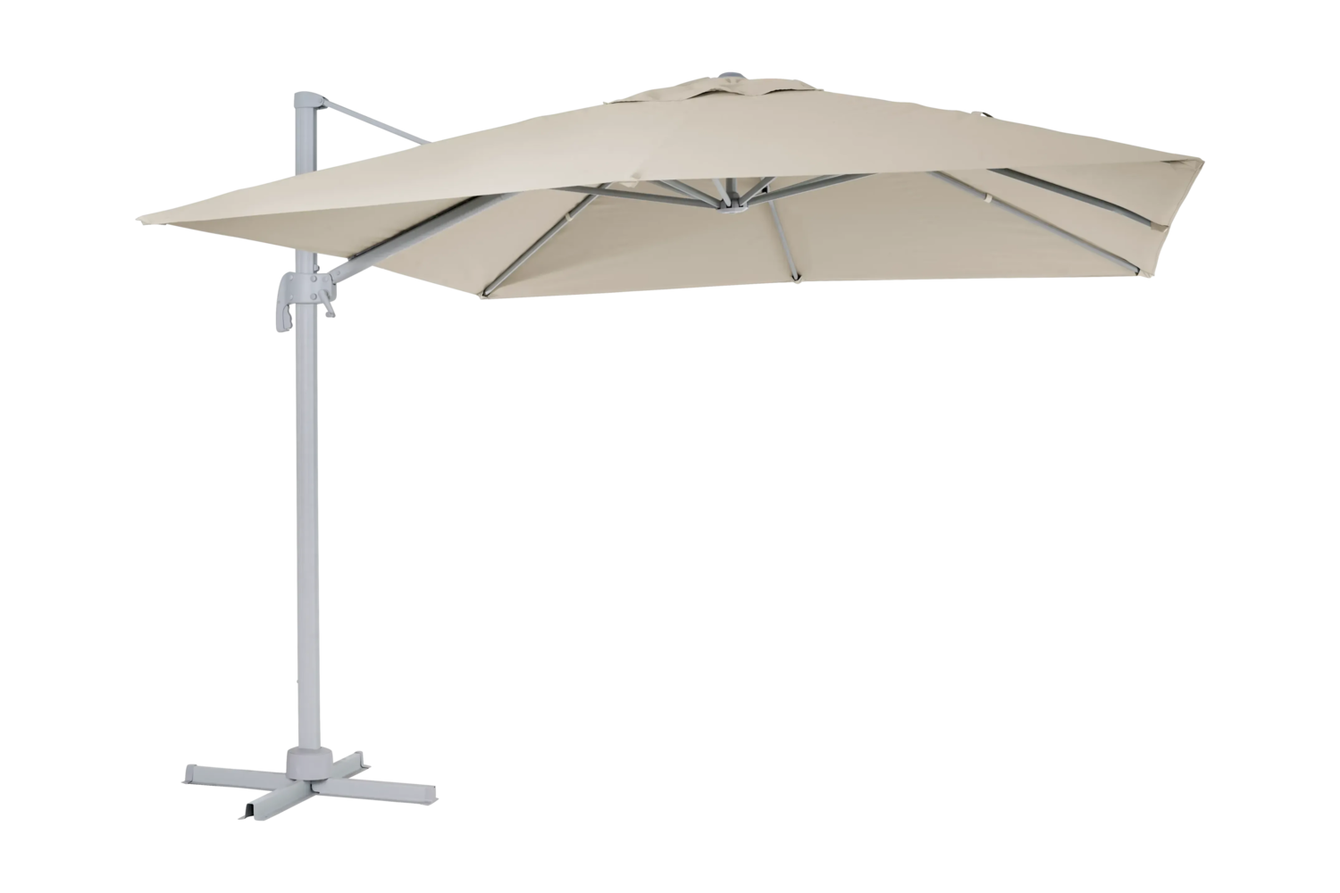 Linz frithængende parasol Khaki/Light Grey