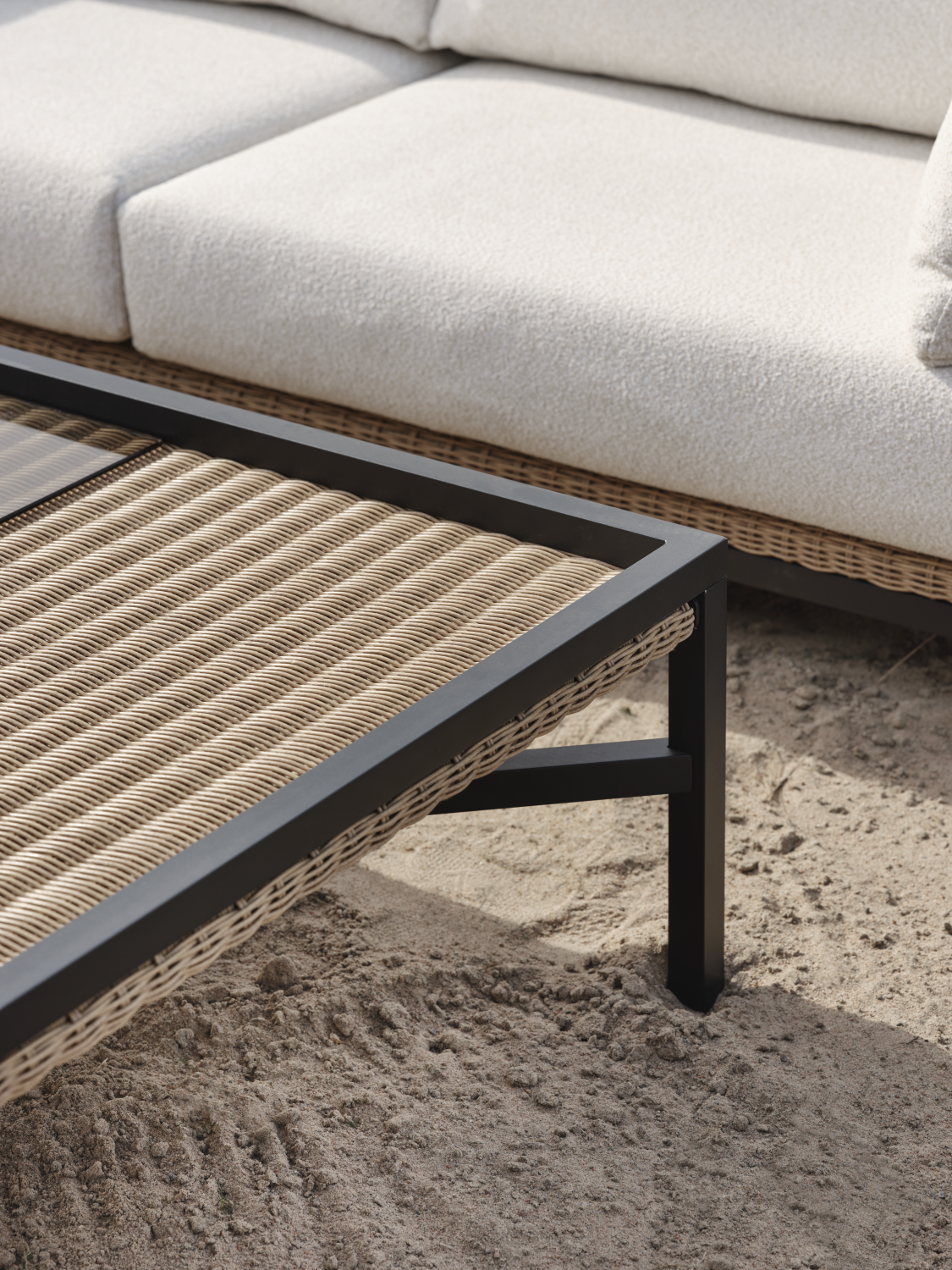 Shell 2,5 sæder sofa  Rustik/Teddy Rice