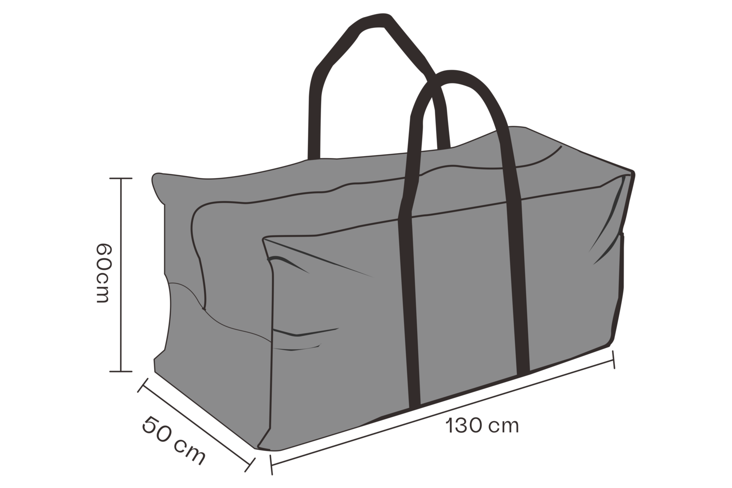 Møbelovertræk hyndetaske Black-Waterrepellant