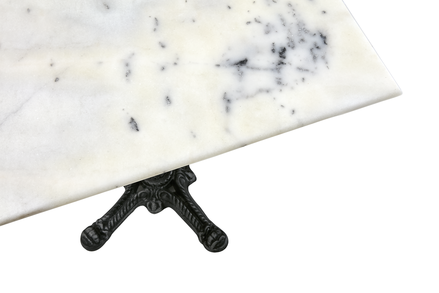 Loire cafébord Hvid/sort