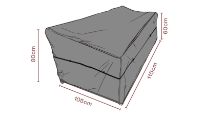 Møbelovertræk lænestol Sort