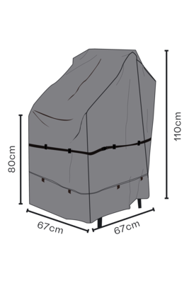 Møbel cover stabelstol Black-Breathable