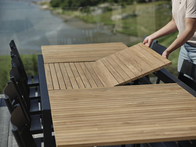 Naos spisebord Sort/teak