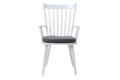 Alvena stol med armlæn Hvid/grå