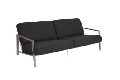 Naos 2,5-personers sofa  Rustfrit stål/Nearly black