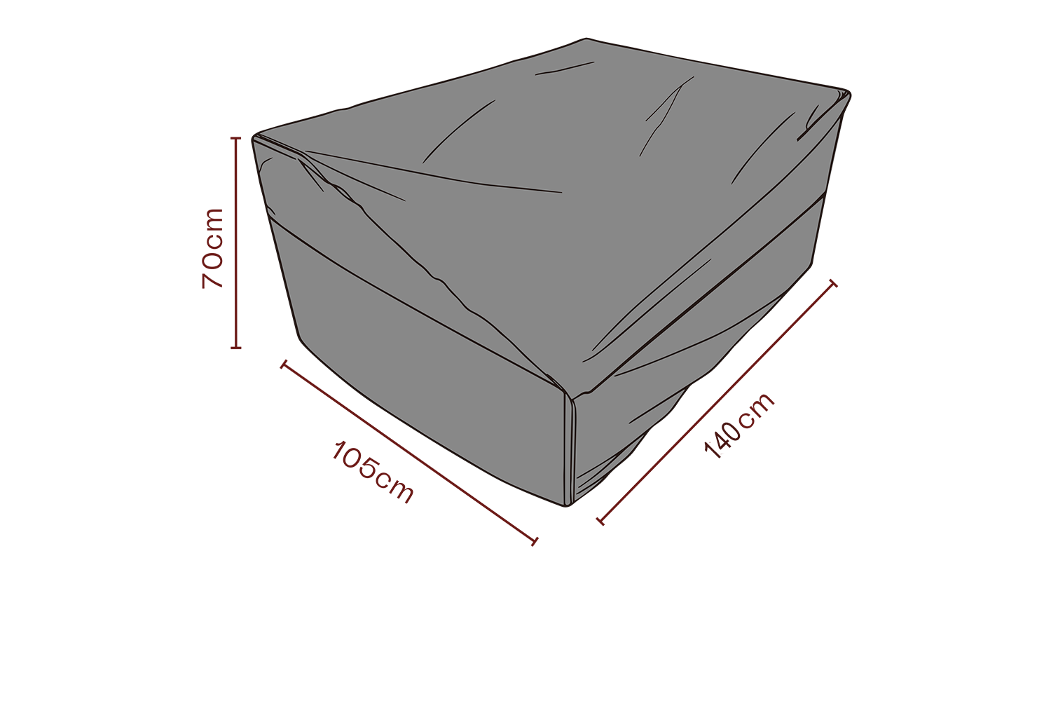 Møbelovertræk sofa Black-Breathable