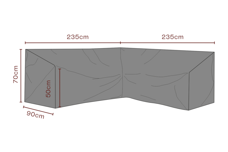 Møbel cover hjørnesofa Black-Breathable
