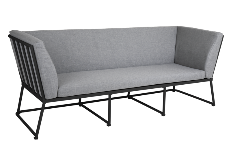 Vence 3-personers sofa Black/Pearl grey