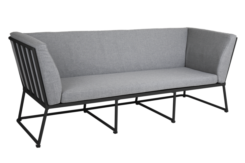 Vence 3-personers sofa Black/Pearl Grey