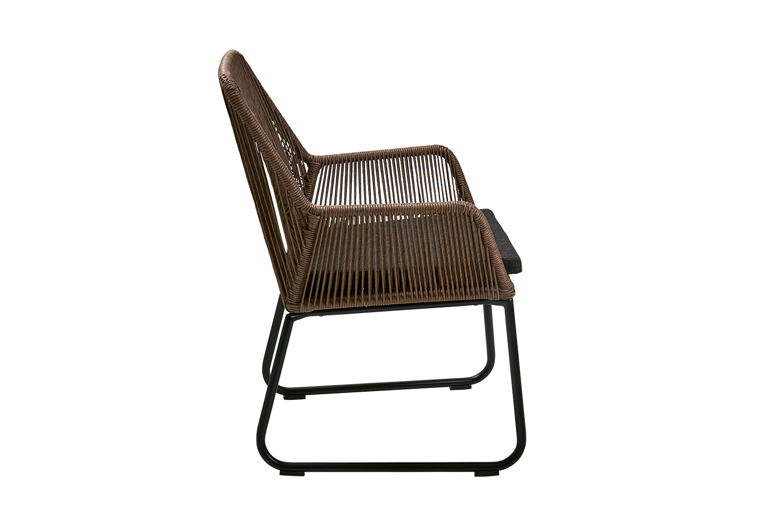 Midway stol med armlæn Natur/sort