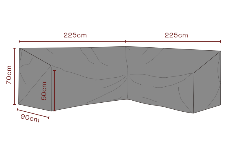 Møbel cover hjørnesofa Black-Waterproof