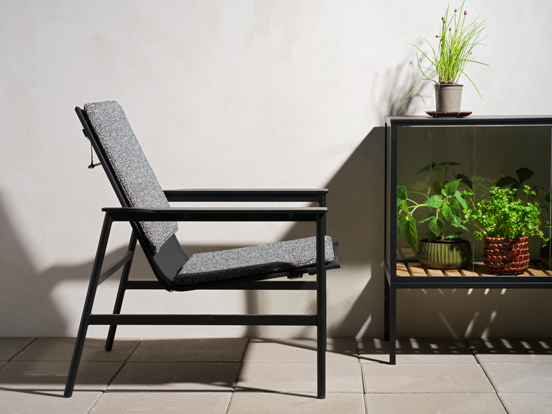 Soro loungestol Sort/Teddy Ant