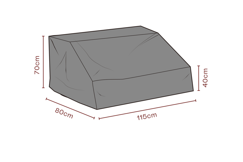 Møbelovertræk hjørnesofa Sort