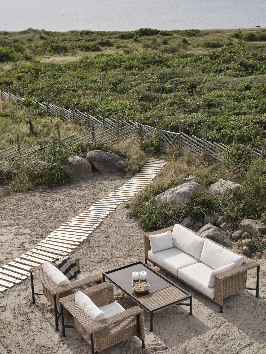 Shell 2,5 sæder sofa  Rustik/Teddy Rice