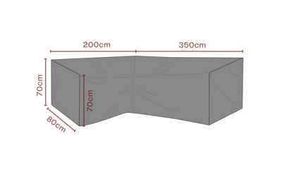 Møbelovertræk hjørnesofa Sort