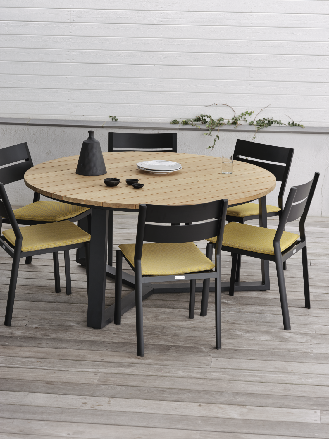 Laurion spisebord Sort/teak