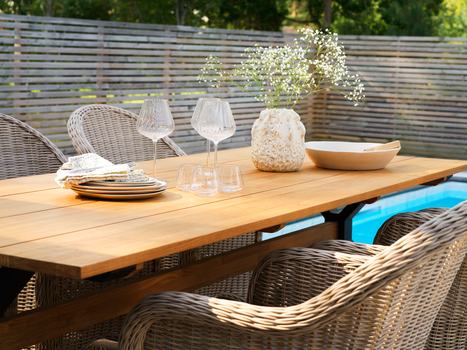 Mark spisebord Sort/teak