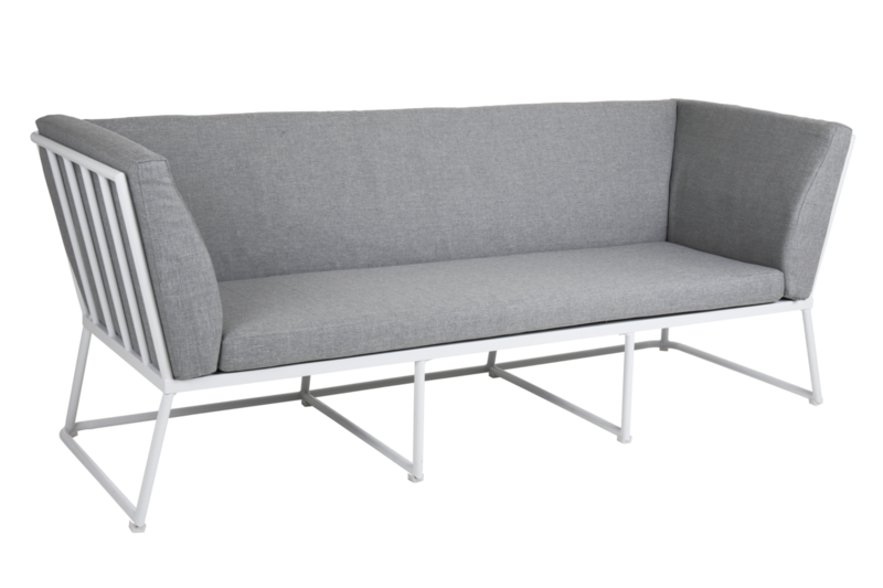 Vence 3-personers sofa Hvid/Pearl grey