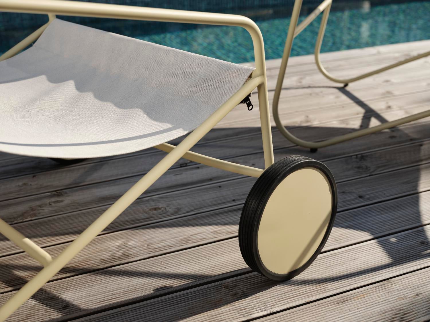 Poul Chair loungestol Lemon/Off-white