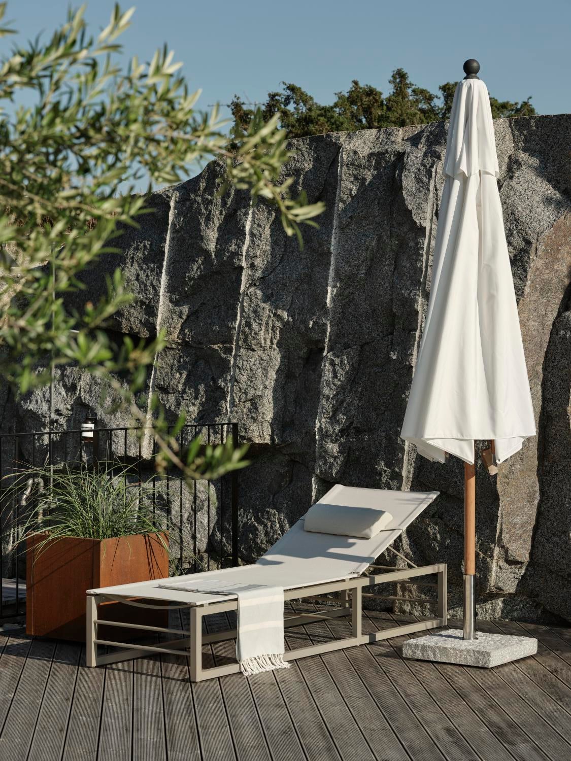 Vevi hvileseng Khaki/hvid