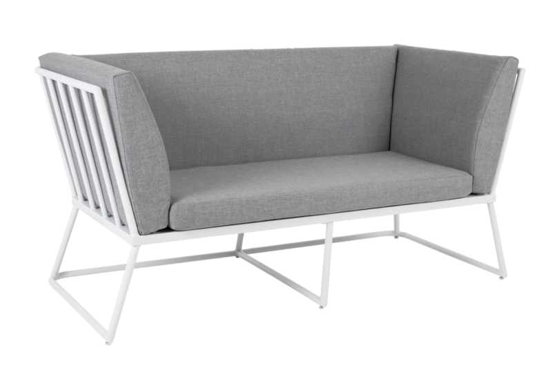 Vence 2-personers sofa Hvid/Pearl grey