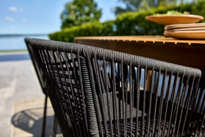 Delta stol med armlæn Sort/Teddy Black