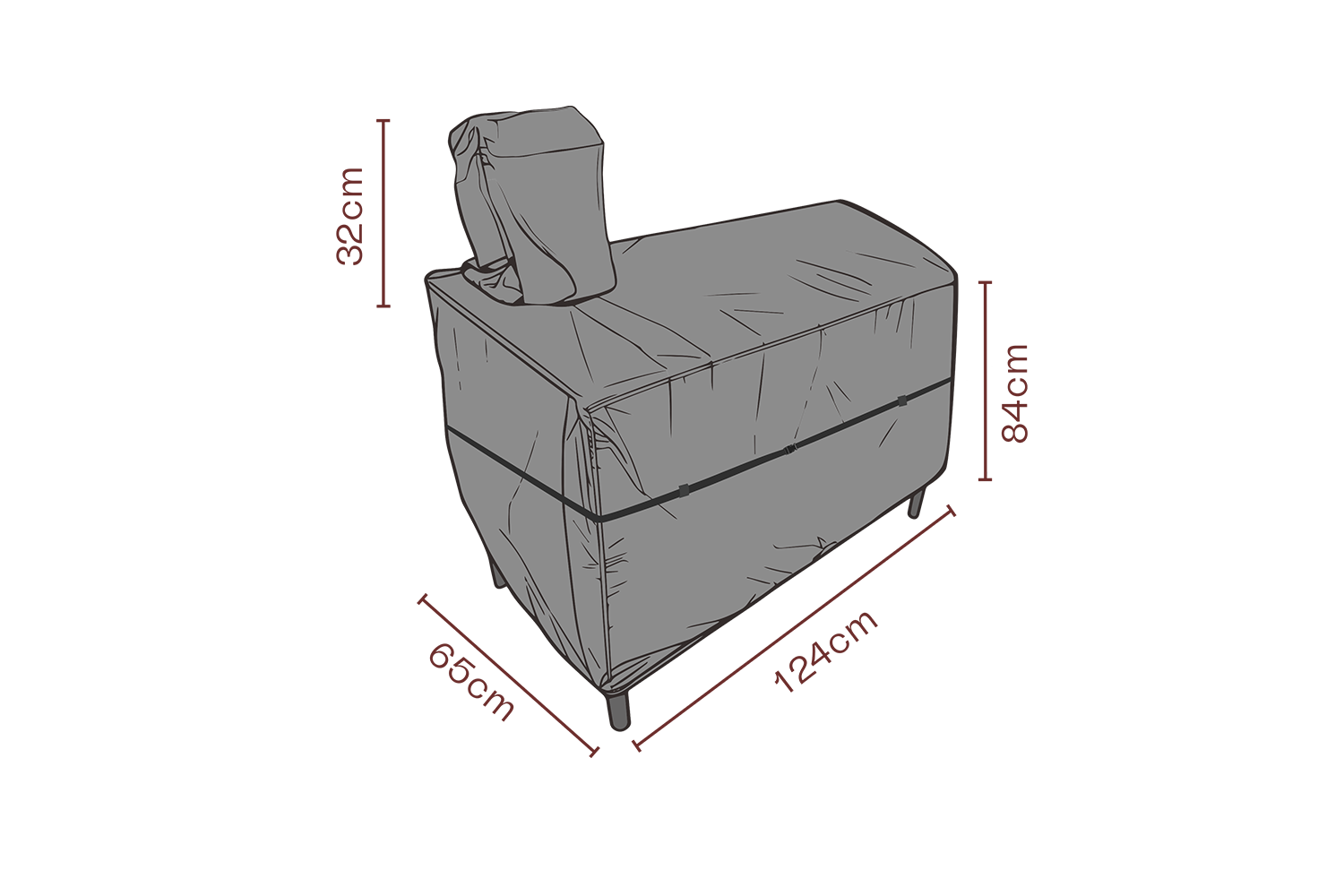 Møbelovertræk udekøkken Black-Breathable