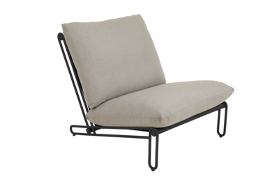 Blixt loungestol Black/Cley beige