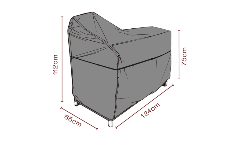 Møbelovertræk udekøkken Sort