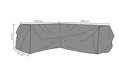 Møbel cover hjørnesofa Black-Breathable