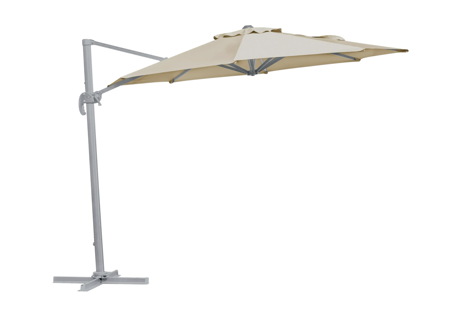 Linz frithængende parasol Khaki/Light Grey