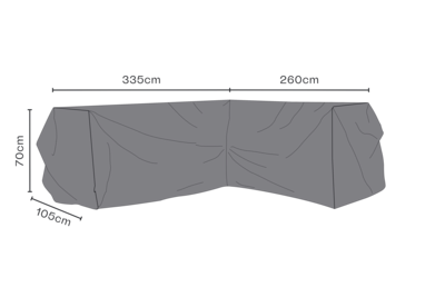 Møbel cover hjørnesofa Black-Breathable