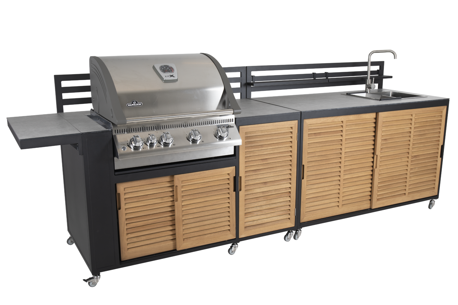 Fornax udekøkken Sort/teak