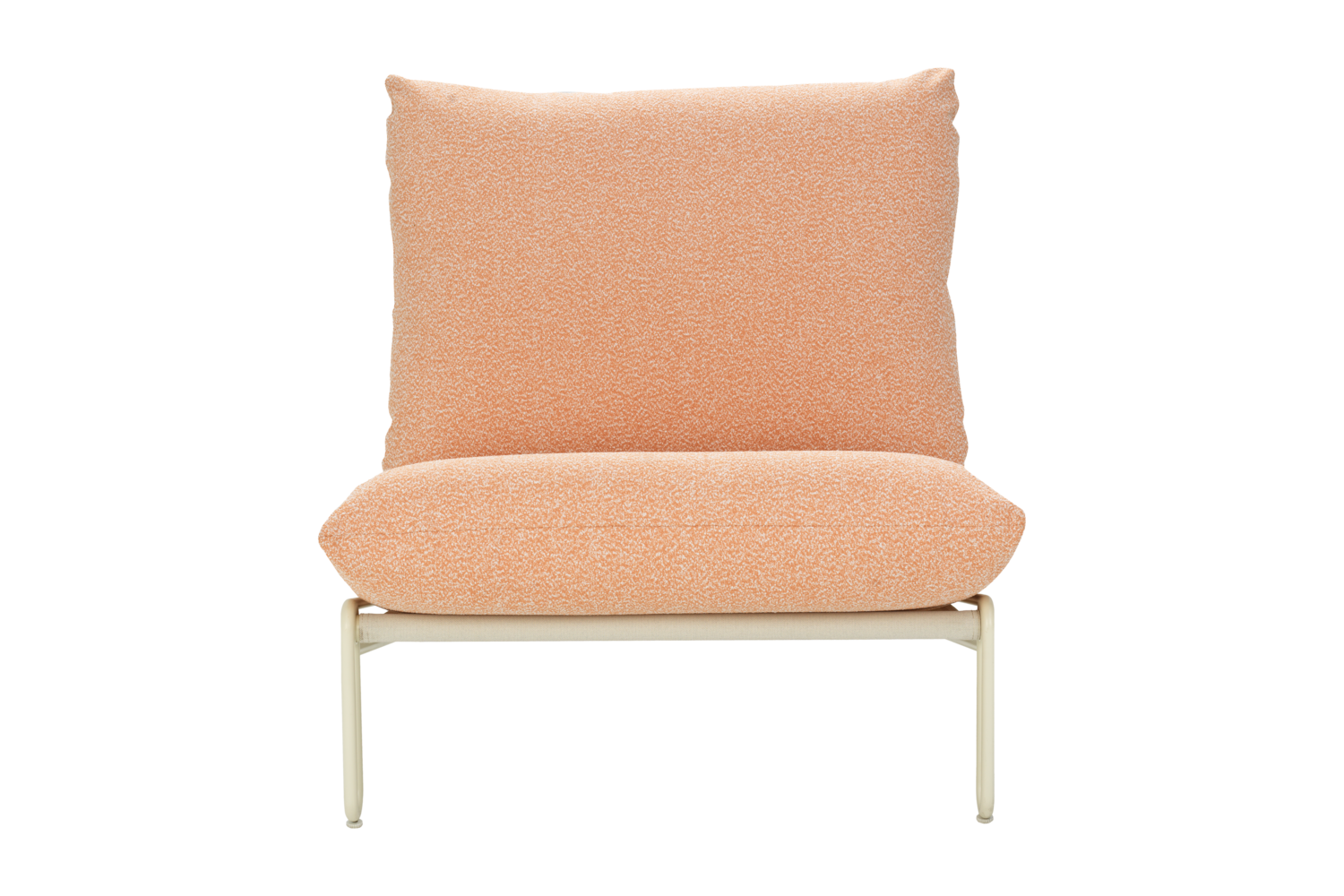 Blixt loungestol Pearl White/Teddy Orange