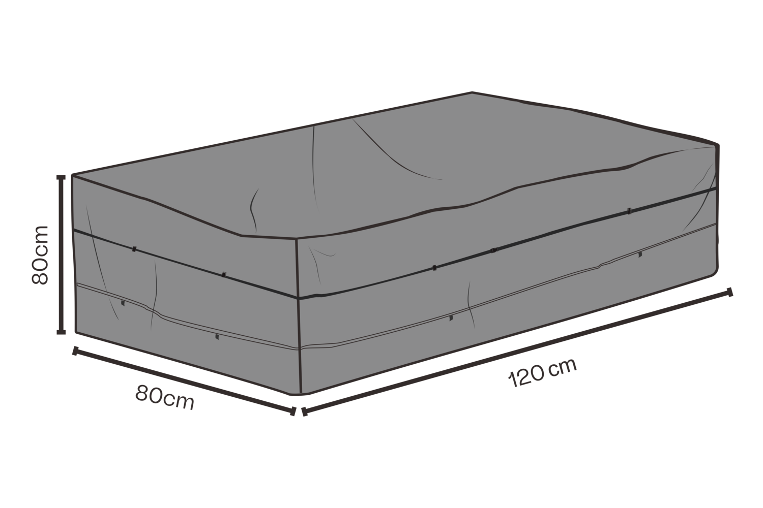 Møbelovertræk havemøbelsæt Black-Breathable