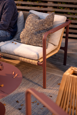 Motty 2-personers sofa Zin Red/Teddy Beige