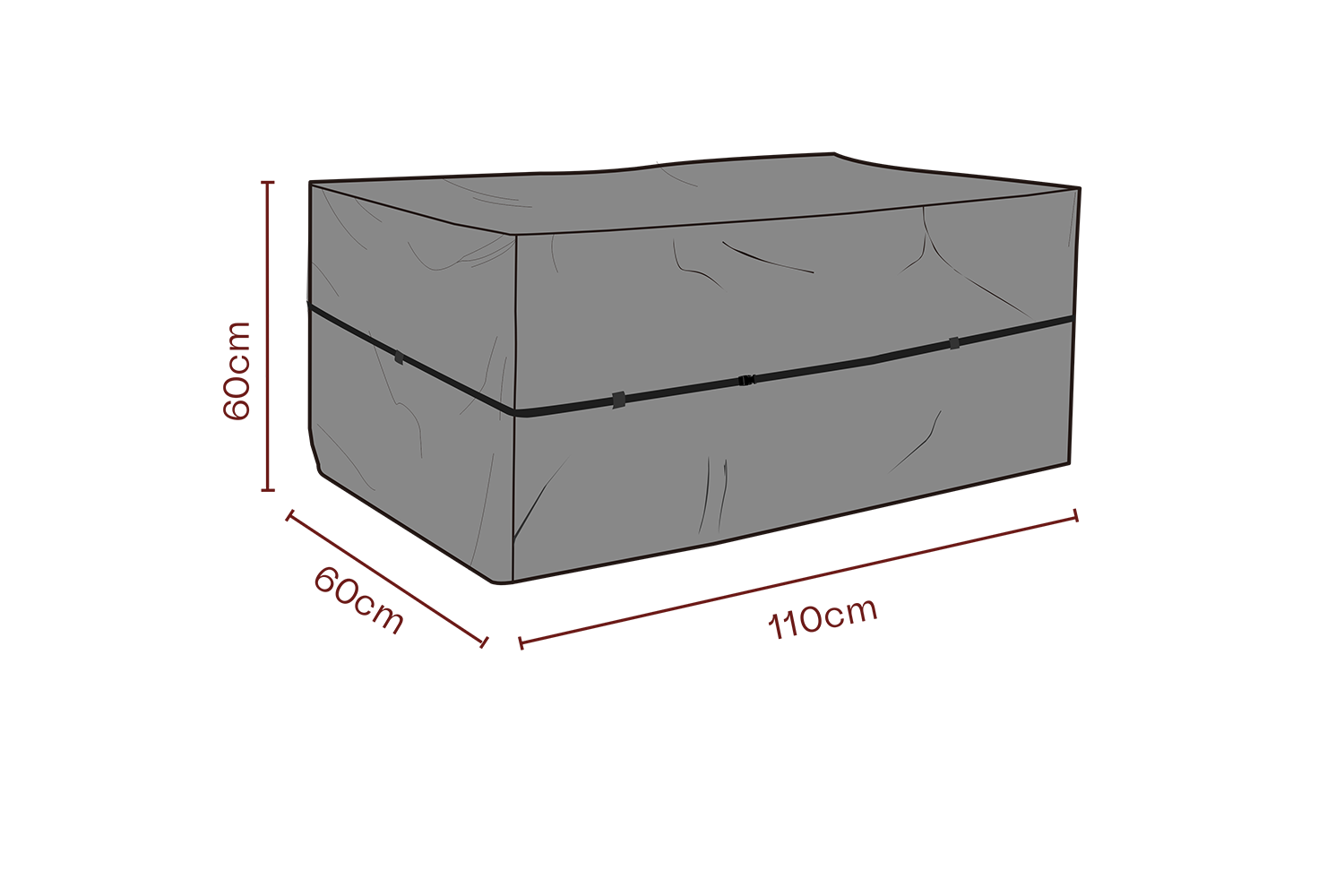 Møbelovertræk hyndeboks Black-Waterproof