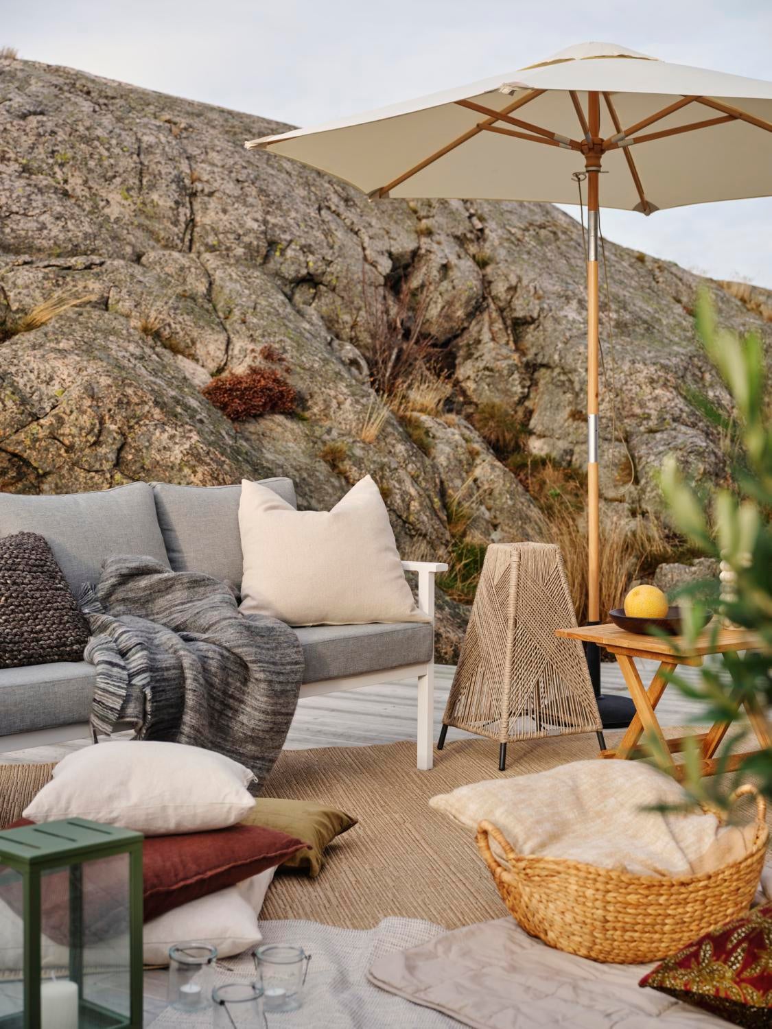 Samvaro High 3-personers sofa Hvid/Pearl grey