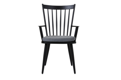 Alvena stol med armlæn Sort/grå