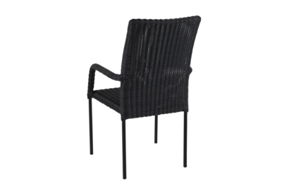 Nypon stol med armlæn Sort/sort