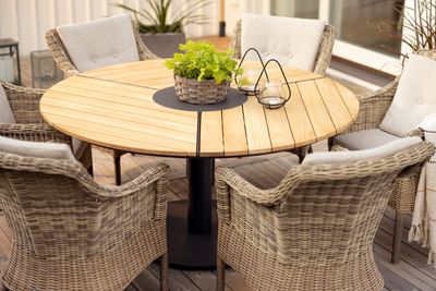 Peace Wood spisebord Antracit/Teak