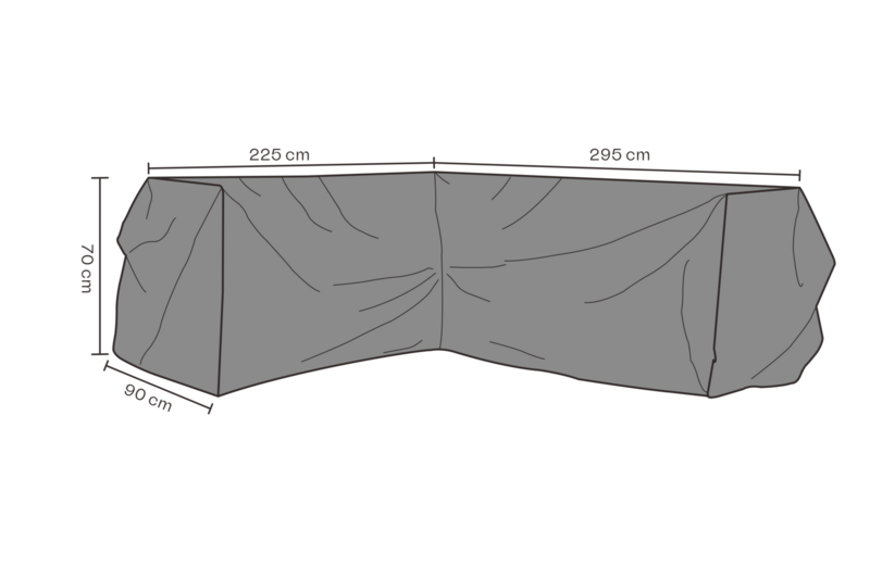 Møbel cover hjørnesofa Black-Breathable