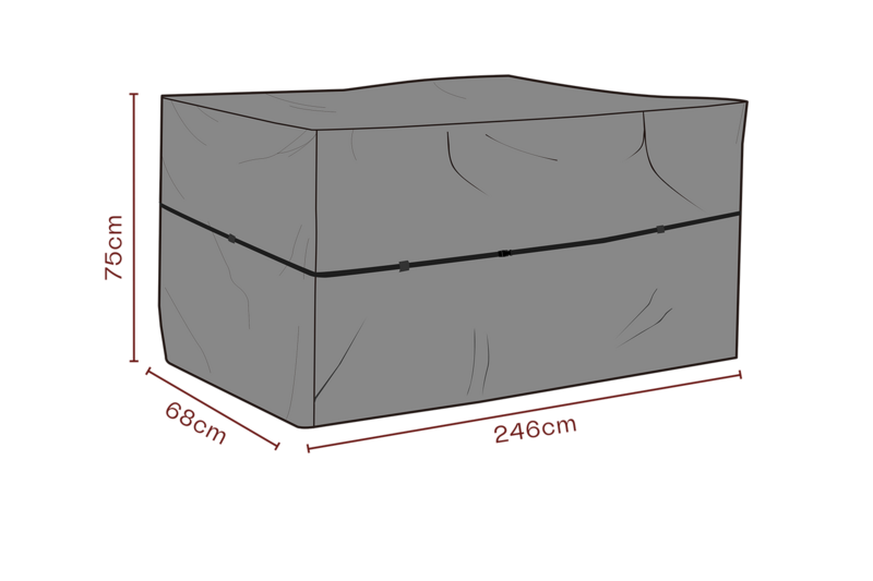 Møbelovertræk udekøkken Sort