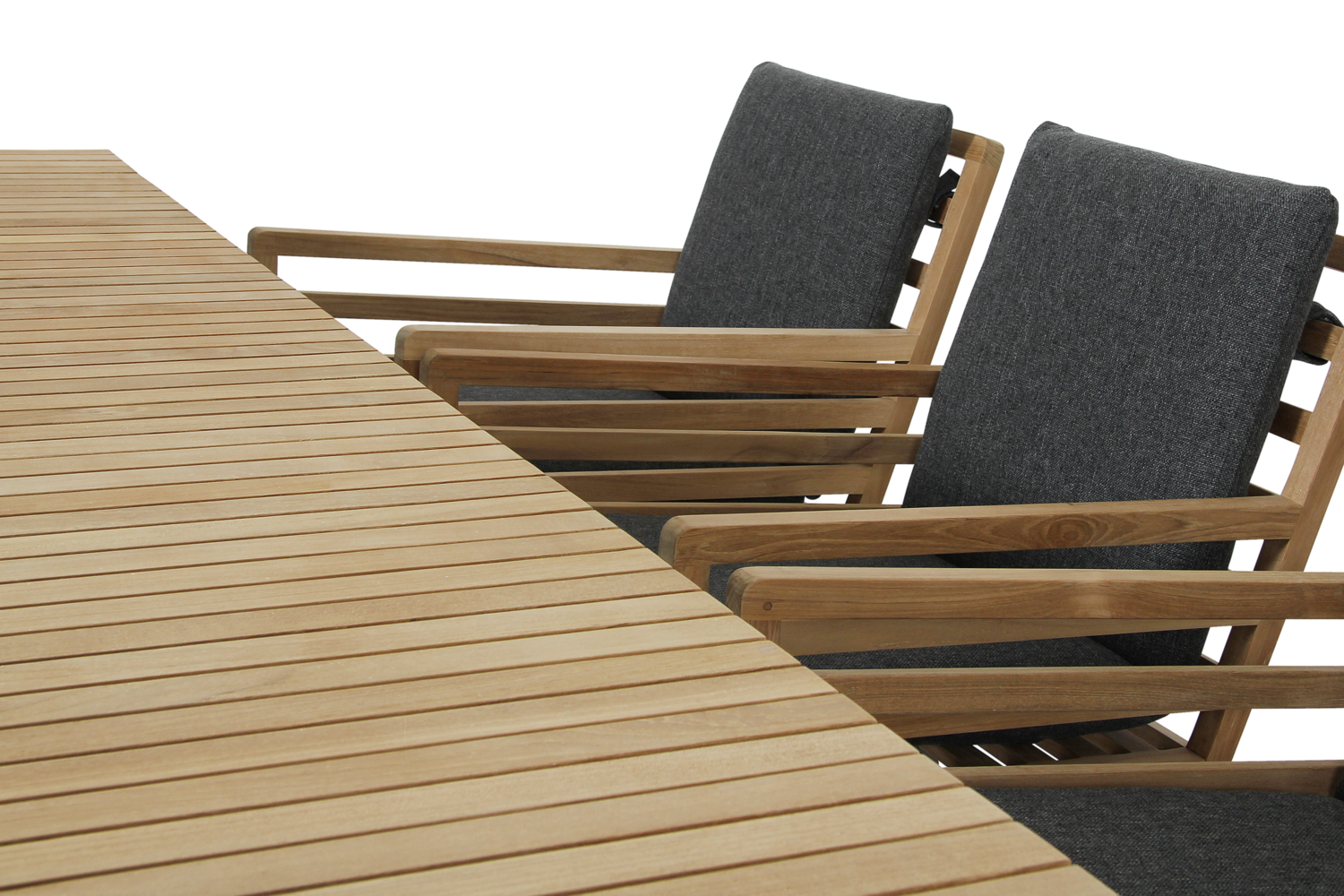 Zalongo stol med armlæn Natur/grå