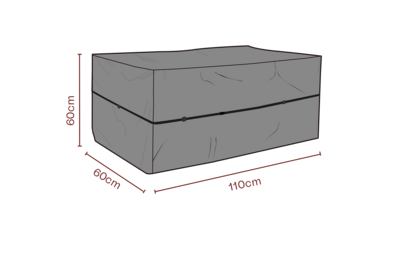 Møbelovertræk hyndeboks Sort