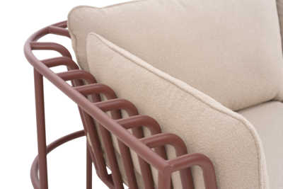 Collier lænestol Zin Red/Teddy Beige