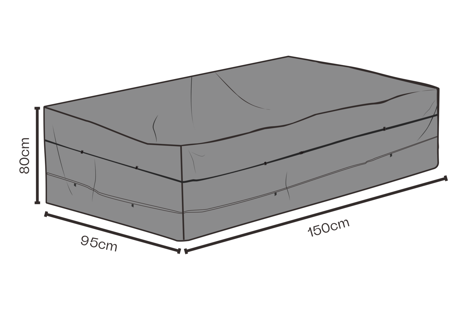 Møbelovertræk havemøbelsæt Black-Breathable