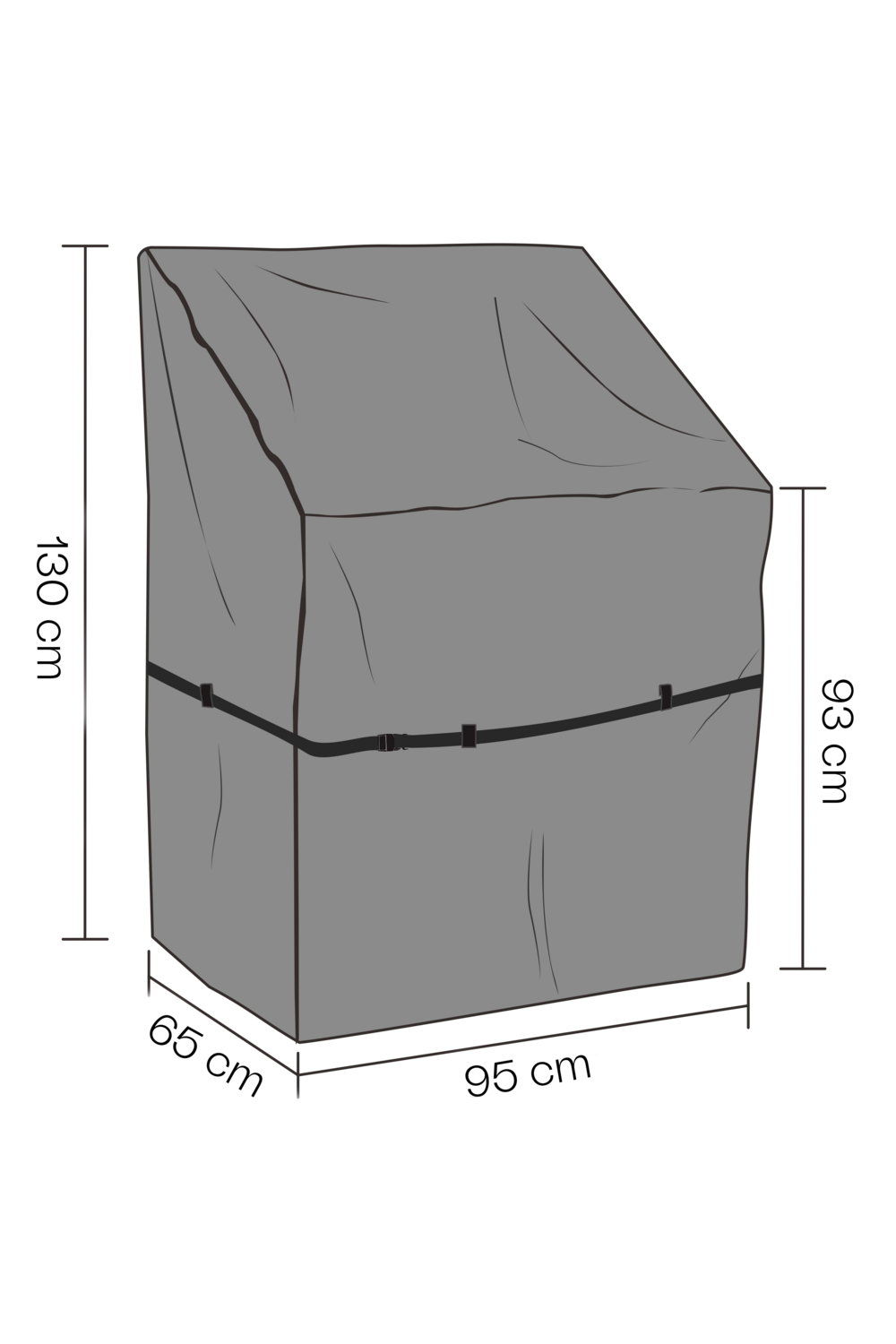 Møbelovertræk udekøkken Black-Breathable