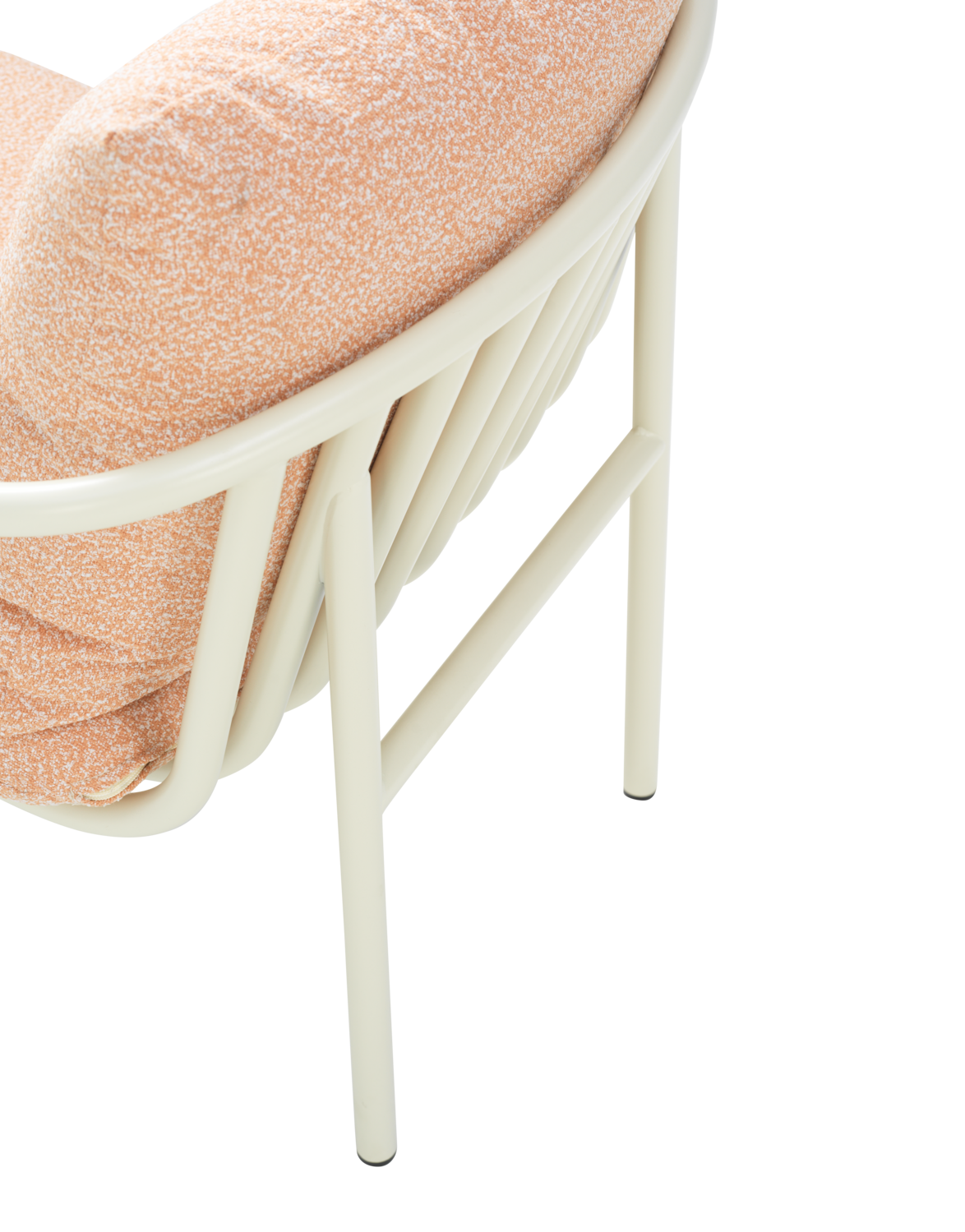 Bendt lænestol Pearl White/Teddy Orange